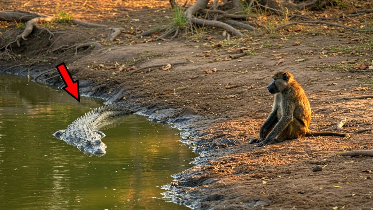 🐒 The Monkey Didn’t See the Crocodile! | 14 Amazing Wildlife Moments Caught on Camera