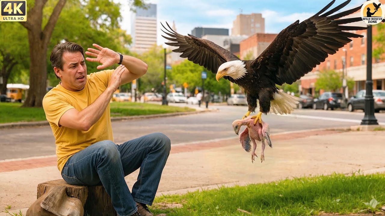 A Mother’s Cry for Help: The Day a Bald Eagle Brought Her Baby to a Human Savior