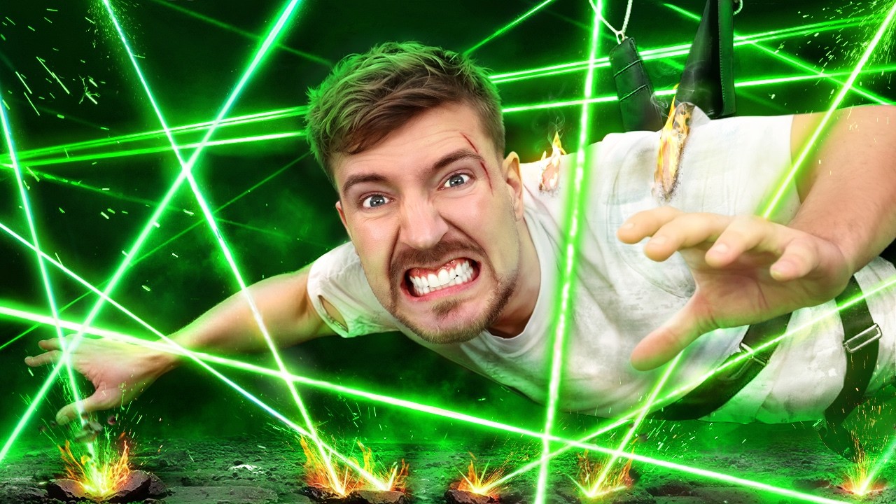 🔥 10 PEOPLE VS WORLD’S DEADLIEST LASER MAZE FOR $250,000 💥😱