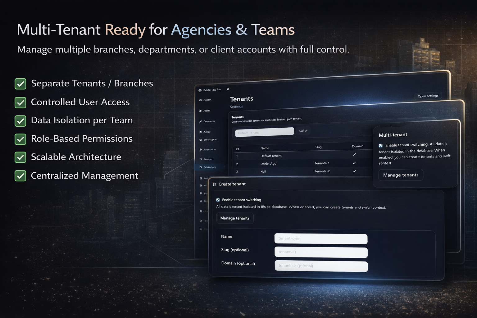 Multi-Tenant Agency Mode